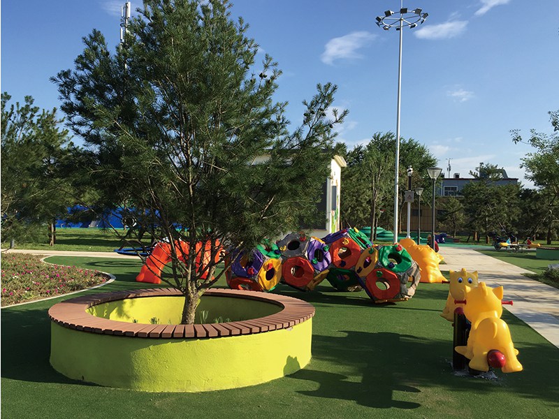 花園木塑坐凳案例